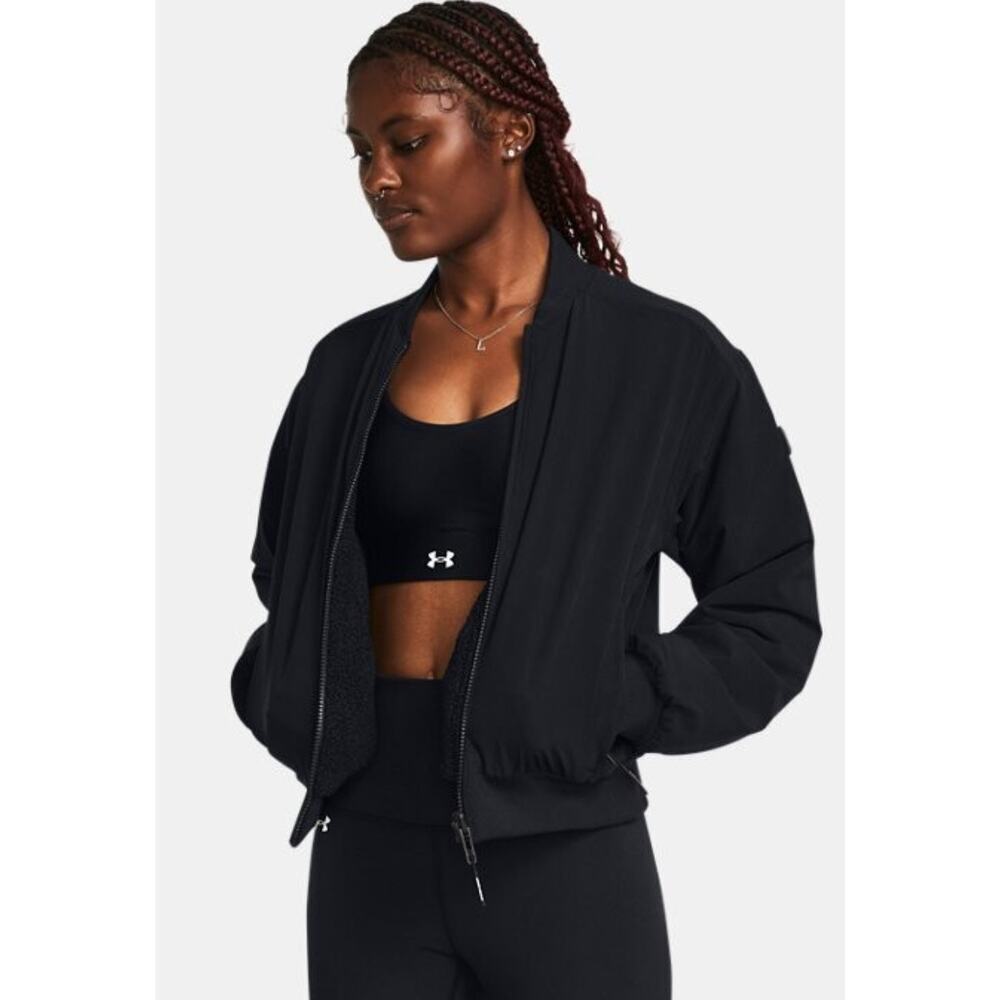 Under Armour Mission Reversible Bomber Athletic Jacket‎ Black size Large